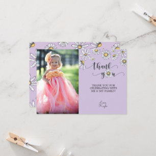 Daisy Bedankt voor je fotokaart - Paars Kaart
