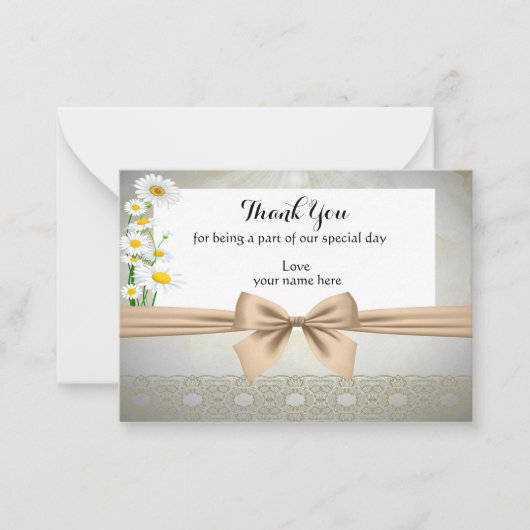 Daisy Bedankt voor je kaarten Notitiekaartje (Voorkant)