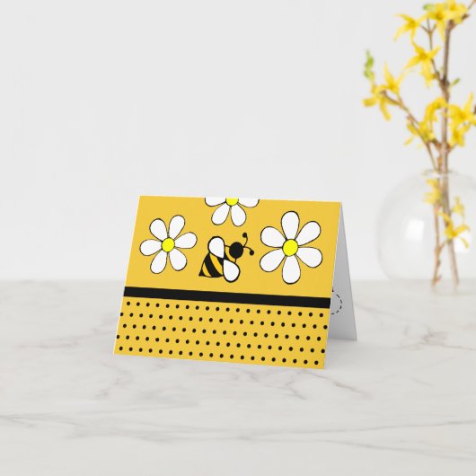 Daisy Bee Bedankt Notecards Kaart (Gele Bloem)