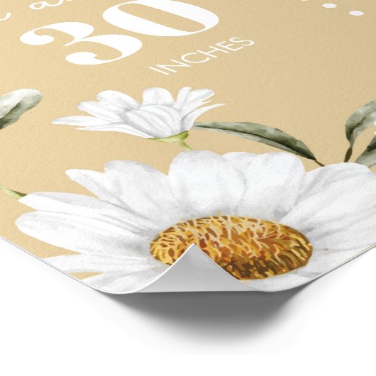  Daisy Bee Eerste Verjaardag Mijlpaal teken Poster (Hoek)