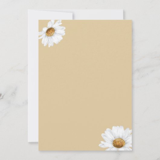 Daisy Bee Eerste Verjaardagsuitnodiging Kaart (Achterkant)