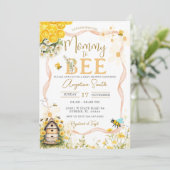 Daisy Bee Garden Baby shower Mama to Bee Kaart (Staand voorkant)