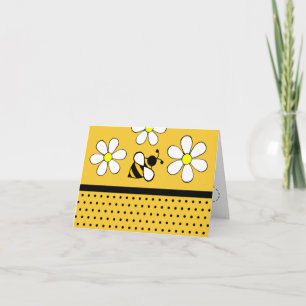 Daisy Bee Thank You Notecards Kaart