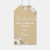 Daisy Bee Verjaardag Dank u Label Cadeaulabel (Voorkant)