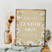  Daisy Bee Verjaardagsfeesttafelteken Poster