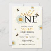 Daisy Bee Wild Een Meisje's 1e Verjaardag Kaart (Voorkant)