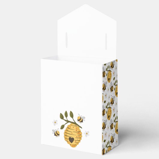 Daisy Beehive Bumblebee Baby shower Bedankdoosjes (Geopend)