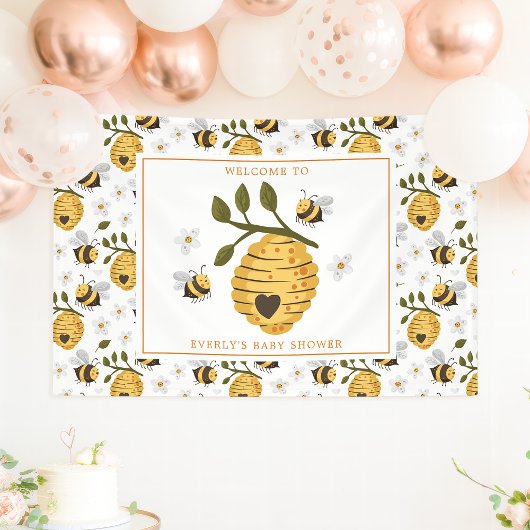Daisy Beehive Bumblebee Baby shower Spandoek