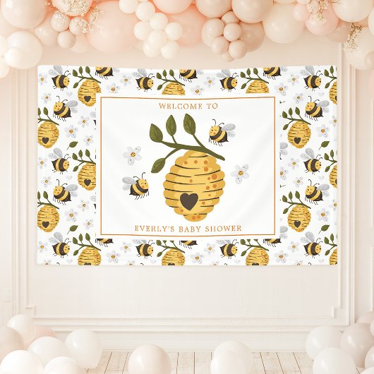 Daisy Beehive Bumblebee Baby shower Spandoek