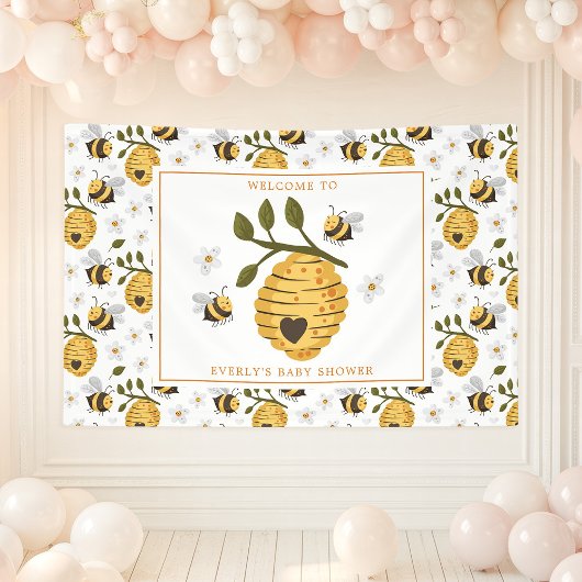 Daisy Beehive Bumblebee Baby shower Spandoek