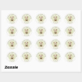 Daisy Beer Baby Borrel Ronde Sticker (Vel)