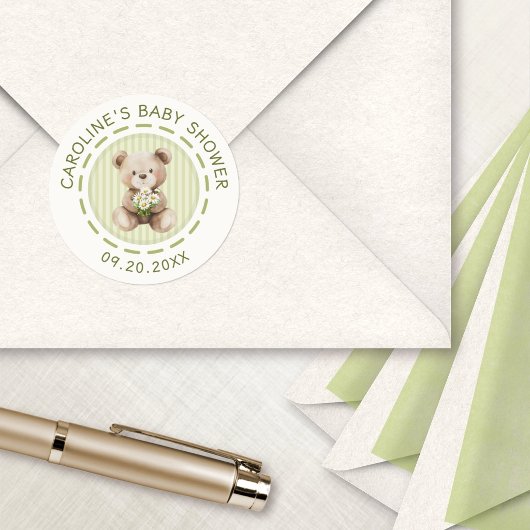 Daisy Beer Baby Borrel Ronde Sticker