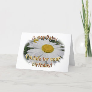 Daisy Belated Birthday Card Kaart