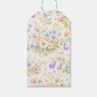 Daisy, Bellflower & Blue Blossom Botanisch Cadeaulabel