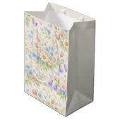 Daisy, Bellflower & Blue Blossom Botanisch Medium Cadeauzakje (Voorkant Gekanteld)