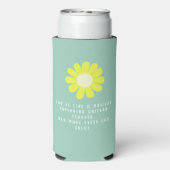 Daisy Best Teacher Photo Light Green Seltzer Blikjeskoeler (Seltzer Achterkant)