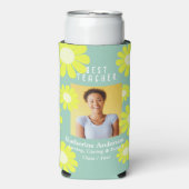 Daisy Best Teacher Photo Light Green Seltzer Blikjeskoeler (Seltzer Voorkant)