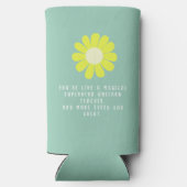 Daisy Best Teacher Photo Light Green Seltzer Blikjeskoeler (Achterkant)