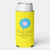 Daisy Best Teacher Photo Yellow Seltzer Blikjeskoeler (Seltzer Achterkant)