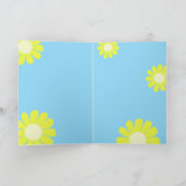 Daisy Beste Leraar Foto blauw Kaart (Binnen)