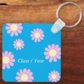 Daisy Beste Leraar Foto blauw Sleutelhanger (Achterkant)