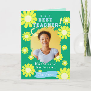 Daisy Beste Leraar Foto Groen Kaart