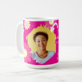 Daisy Beste Leraar Foto Rood Koffiemok (Voorkant links)