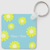 Daisy Beste Leraar Foto Teal Sleutelhanger (Achterkant)