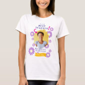 Daisy Beste Leraar Foto Wit T-shirt (Voorkant)