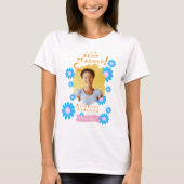 Daisy Beste Leraar Foto Wit T-shirt (Voorkant)