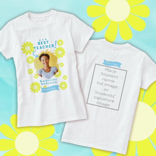 Daisy Beste Leraar Foto Wit T-shirt
