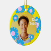 Daisy Beste Leraar Geel Keramisch Ornament (Rechts)