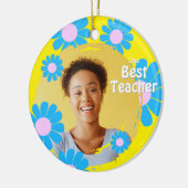 Daisy Beste Leraar Geel Keramisch Ornament (Links)