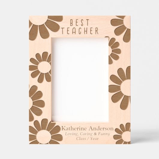 Daisy Beste Leraar Gegraveerde Frames Lijstjes (Voorkant)