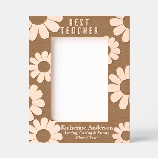 Daisy Beste Leraar Gegraveerde Frames Lijstjes (Voorkant)