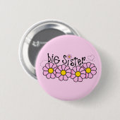 Daisy Big Sis Ronde Button 5,7 Cm (Voorkant /achterkant)