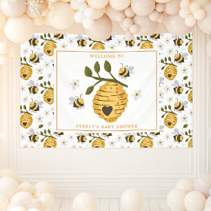 Daisy Bijenkorf Hommels Bij Baby Shower Spandoek
