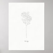 Daisy Birth Flower Print (Voorkant)