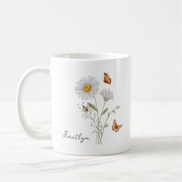 Daisy Birth Month Flower Koffiemok