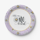 Daisy Birthday Bord - Little Miss ONEderful - Pur (Voorkant)
