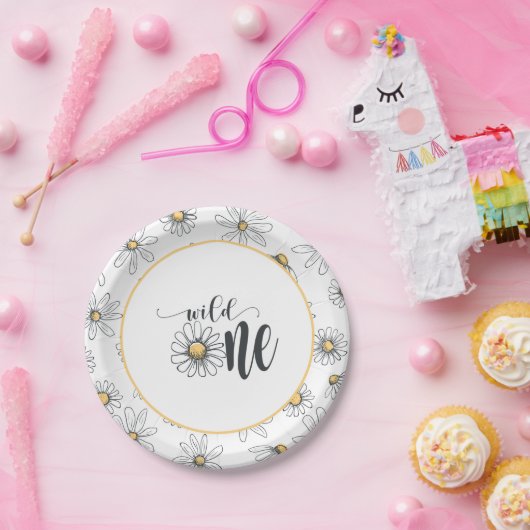 Daisy Birthday Bord - Wild One - White (Feest)