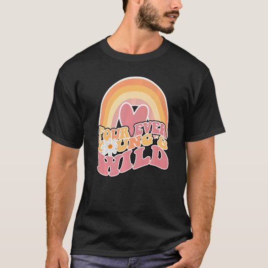 Daisy Birthday Four Ever Young en Wild Boho 4th B T-shirt (Voorkant)