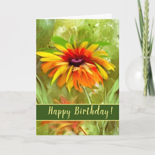 Daisy Birthday Greeting Card Kaart (Voorkant)