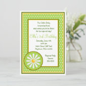Daisy Birthday Invitations Kaart (Staand voorkant)