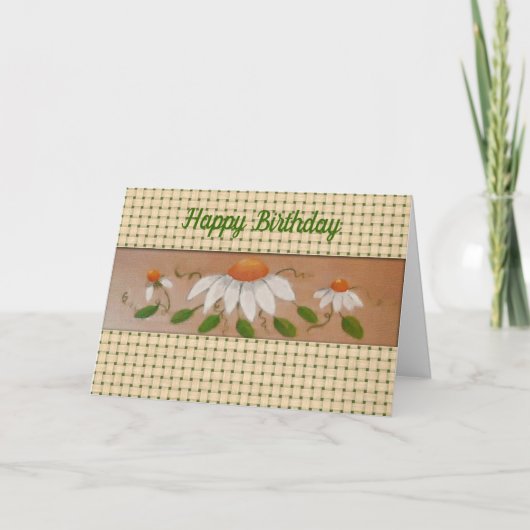Daisy Birthday Kaart (Voorkant)