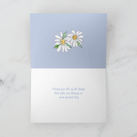 Daisy Birthday Kaart (Binnen)