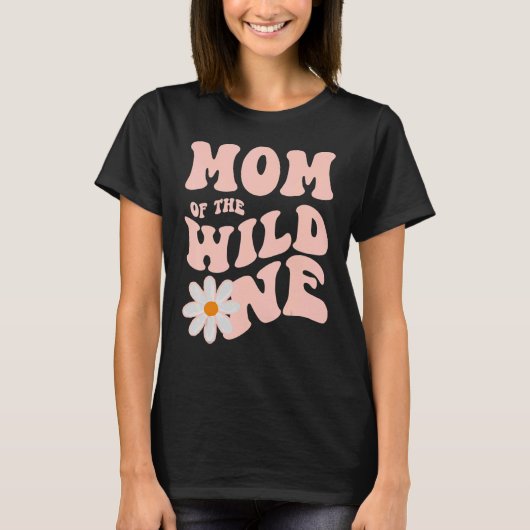 Daisy Birthday Mam Wild One Boho Daisy 1st Birthda T-shirt (Voorkant)