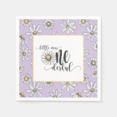 Daisy Birthday Napkin - Little Miss ONEderful - P Servet (Voorkant)