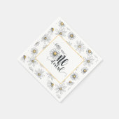 Daisy Birthday Napkin - Little Miss ONEderful - Wh Servet (Hoek)