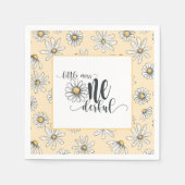 Daisy Birthday Napkin - Little Miss ONEderful - Y Servet (Voorkant)